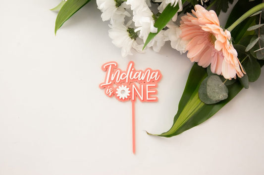 Double layer acrylic cake topper