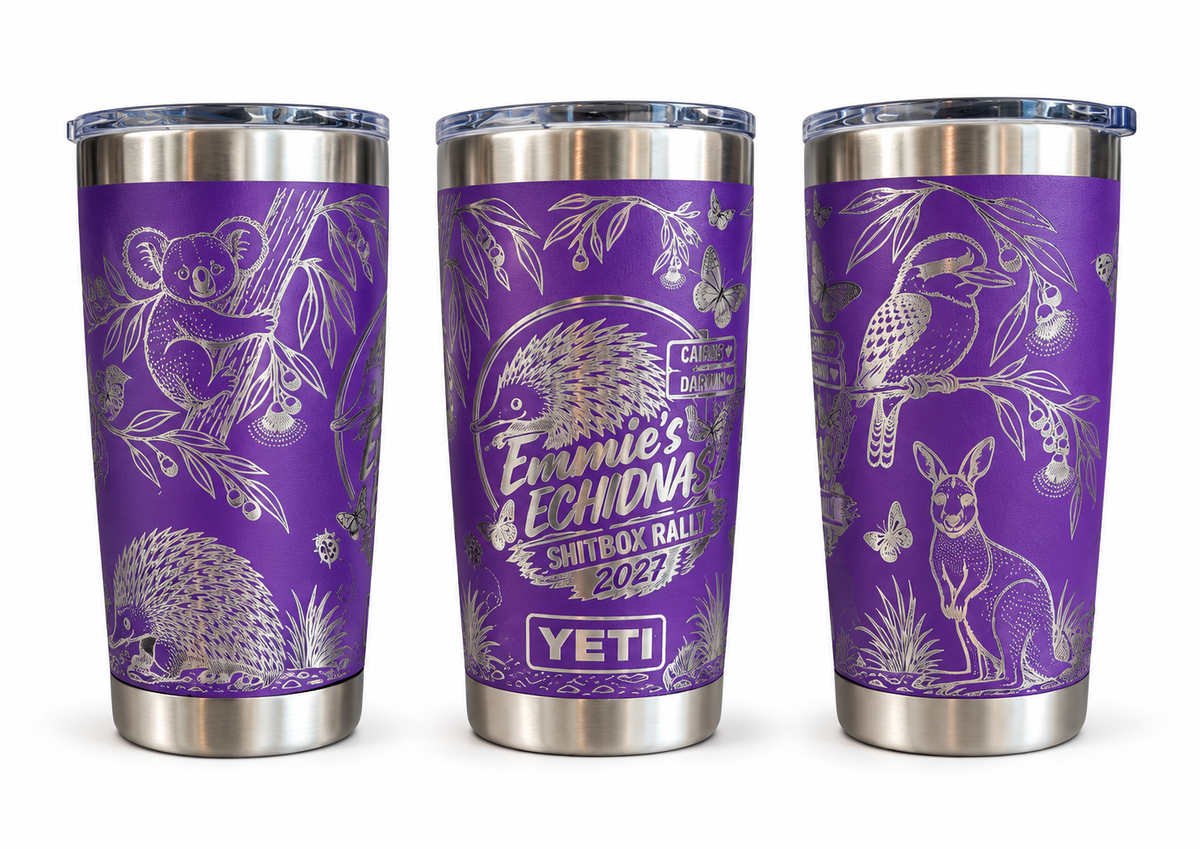 Full Wrap Drinkware engraving